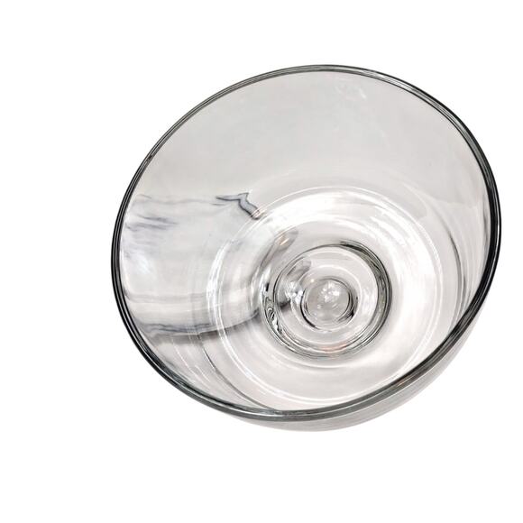 Vintage Marble Cheese Board Plate, Glass Cloche Dome, Footed Base, 7.5" Diameter - Picture 2 of 7